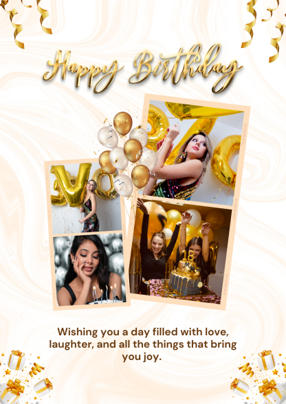 Personalized A4 Photo Frame for Birthday & Anniversary | Custom Name & Date Gift